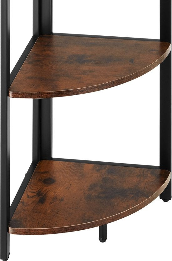 tectake - Eckschrank Castlebar 30x30x150cm - dunkelbraun - 404771