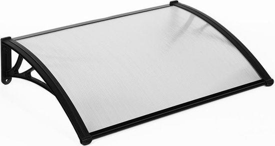 909 Wetterfeste Türmarkise - Vordach - UV-Polycarbonat und Aluminium - 100 x 80 cm