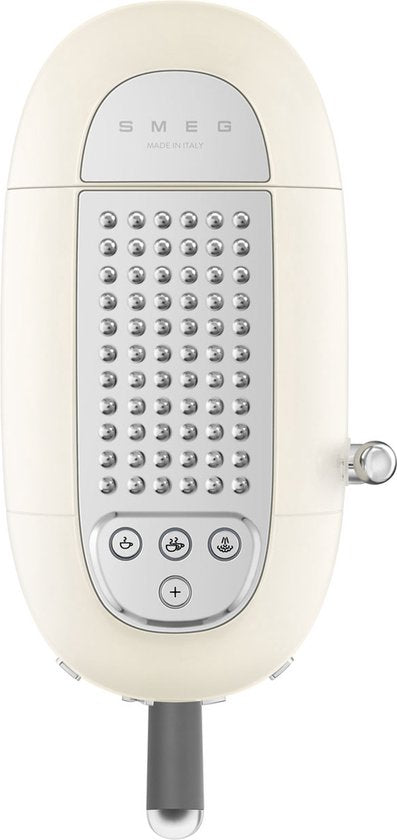 SMEG ECF02CREU Manuelle Espressomaschine – Kolbenmaschine – 15 bar – Thermoblock – Dampfdüse – Geeignet für gemahlenen Kaffee und E.S.E.-Pads – Stil der 50er Jahre – Creme