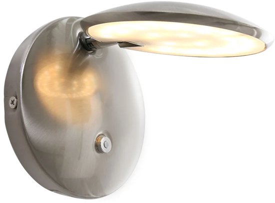 Steinhauer Zenith LED - Wandleuchte Modern - Stahl - H:12cm - Ø:12cm - Universal - Für Innen - Metall - Wandleuchten - Schlafzimmer - Wohnzimmer