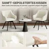 Yaheetech Esszimmerstuhl mit Armlehnen – Beige – 55 x 58,5 x 82 cm – um 360° drehbar mit Samtbezug
