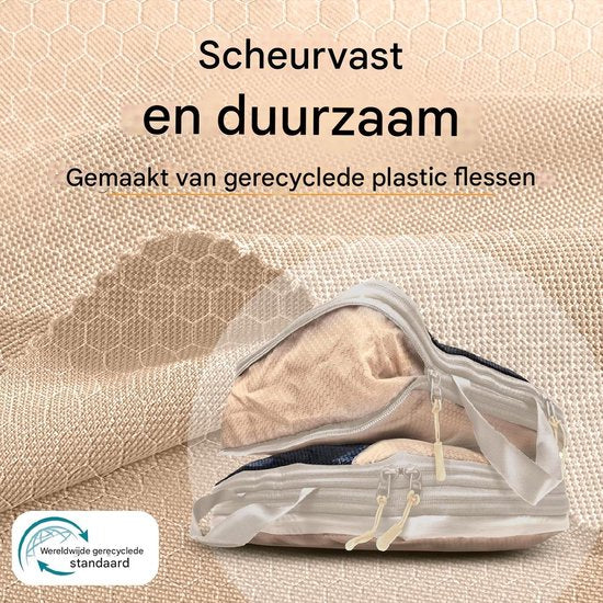 Packwürfel mit Kompression für Koffer und Rucksack inkl. Packsack, Desert Whisper - Beige