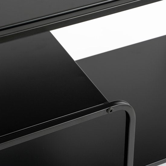 Mica Decorations Jules Couchtisch - L110 x B38 x H50 cm - Metall - Schwarz