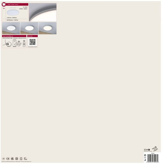 LED-Panel Smart Home Zigbee 3.0 Loria rund 400mm 22W 2200lm Tunable Weiß dimmbar
