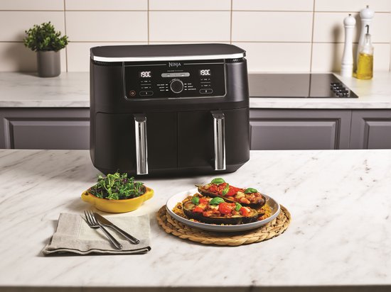 Ninja Doppel-Heißluftfritteuse XXL – 9,5 Liter – Modell 2020 – Dual-Zone-Technologie – AF400EU
