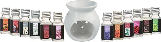 Atmosphera Duftöl-Fläschchen-Mix-Set, 12-teilig – Aromabrenner und 10-ml-Fläschchen – Duftbrenner