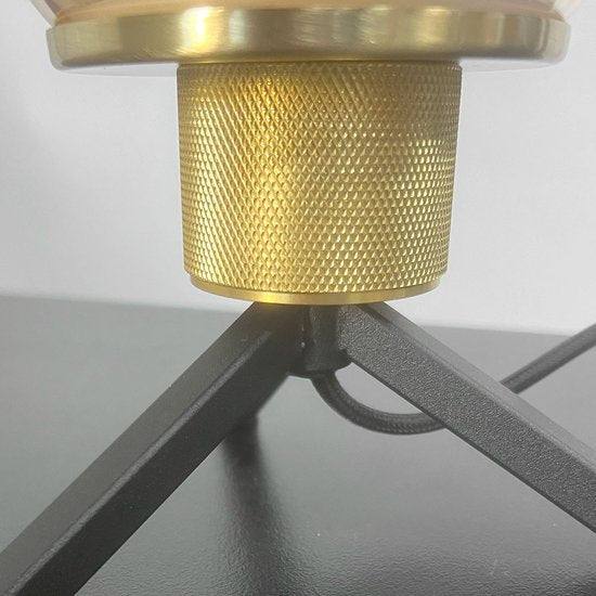 Steinhauer Tischleuchte Reflexion - bernsteinfarben - Metall - 15 cm - E27 Fassung - 2682ME