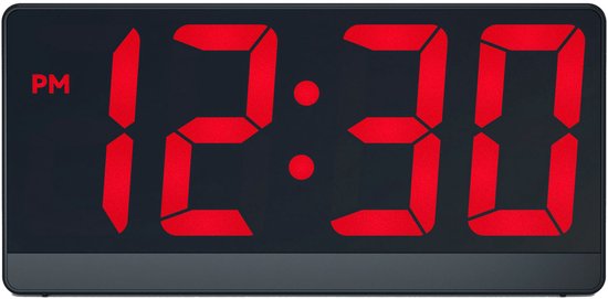 Caliber Digitaler Wecker – Digitale Wecker – Einstellbare Schlummerzeit – Wecker – Dimmbares Display – Digitale Uhr für das Schlafzimmer – USB-Ladegerät