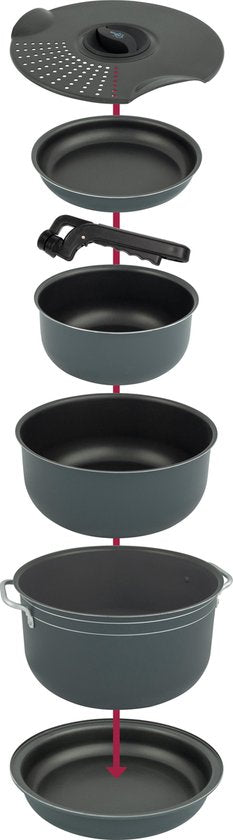Bo-Camp – Kochgeschirrset – Camping – 7-teilig – Aluminium