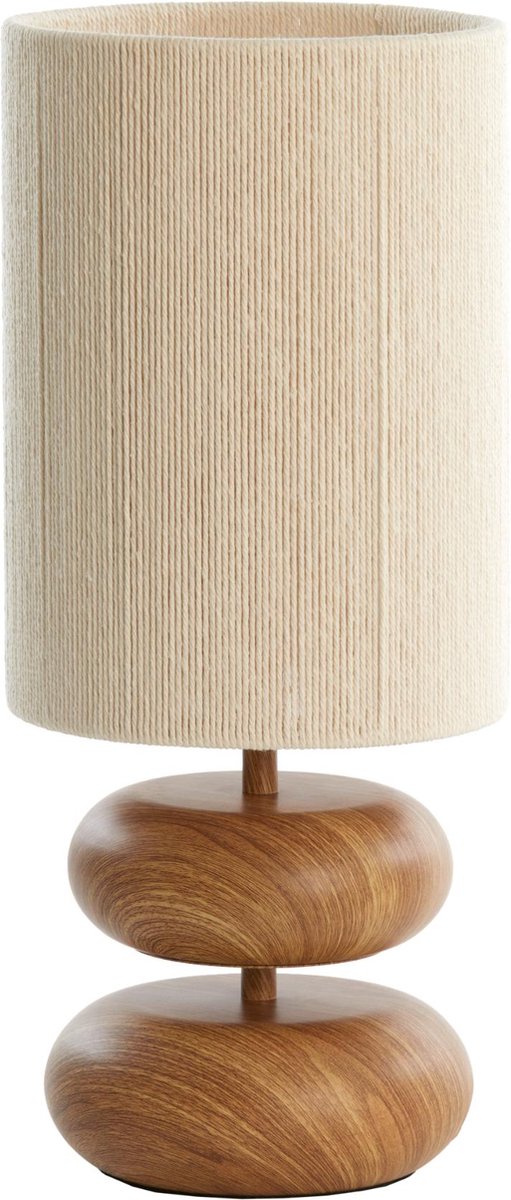 Licht & Wohnen Tischleuchte Danialo - Natur - Ø22cm - Modern