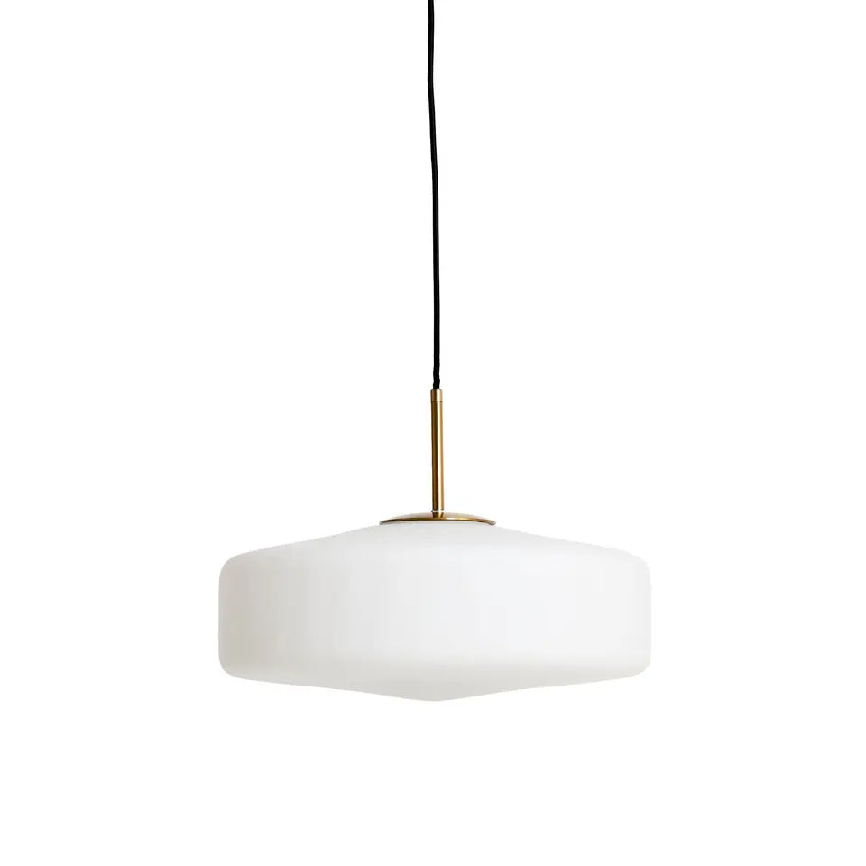 Light & Living Pendelleuchte „Pleat“ Weiß – Ø 40 cm – Moderne Glasleuchte für Wohnzimmer und Flur – Industrieller Stil – Ohne Leuchtmittel – E27-Fassung
