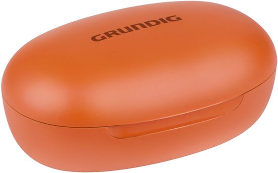 Grundig kabellose Bluetooth-Ohrhörer – kabellose Ohrhörer mit LED-Display und Ladecase – In-Ear-Ohrhörer mit OWS-Technologie und USB-C-Ladegerät – Orange