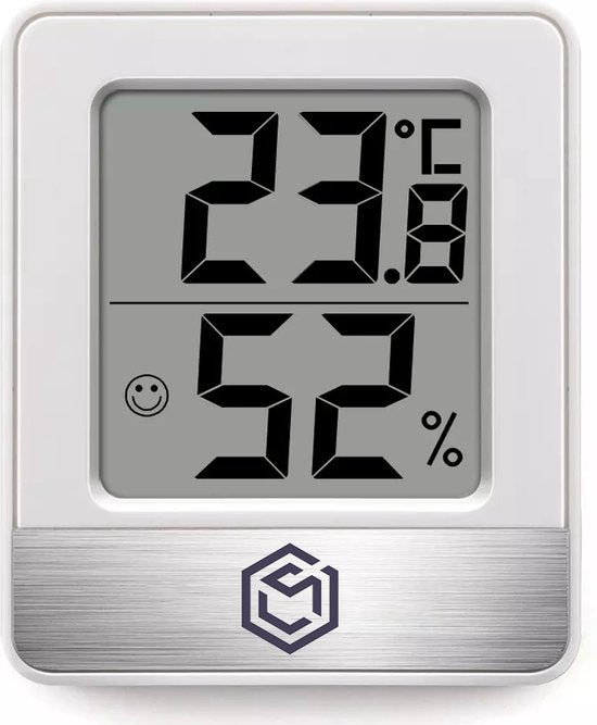 Ease Electronicz Hygrometer - Luftfeuchtigkeitsmesser - Digitale Wetterstation - Luftfeuchtigkeitsmesser - Thermometer für Innenräume - inklusive Batterie