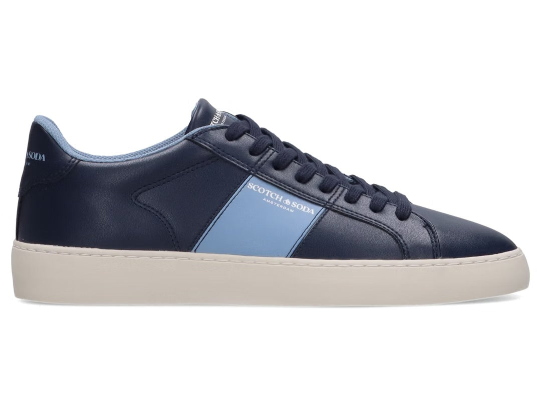 Scotch & Soda Ton Stripe Sneakers – Marineblau – Herren – Größe 44