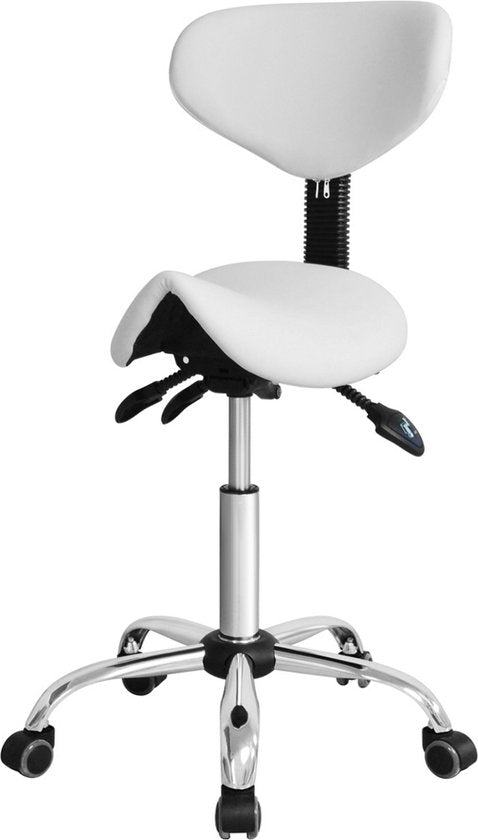 Sattelhocker ergonomisch - Barbierhocker - Tabouret - höhenverstellbar - neigbare und verstellbare Rückenlehne