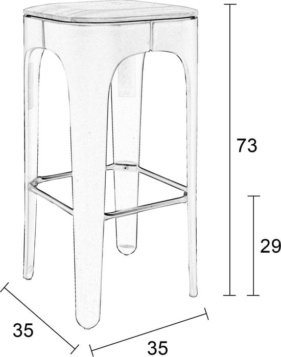 Feliz Lifestyle Up-High Barhocker Dunkelgrau