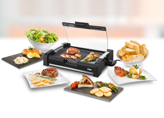 Unold Elektro-Tischgrill für den Garten, mit Kontrollleuchte, schwarz