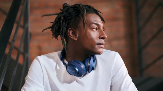 Bowers & Wilkins Px7 S2 – kabellose Over-Ear-Kopfhörer mit Geräuschunterdrückung, Bluetooth 5.0, 30 Stunden Wiedergabezeit, Schnellladefunktion, kristallklarer Klang – Blau