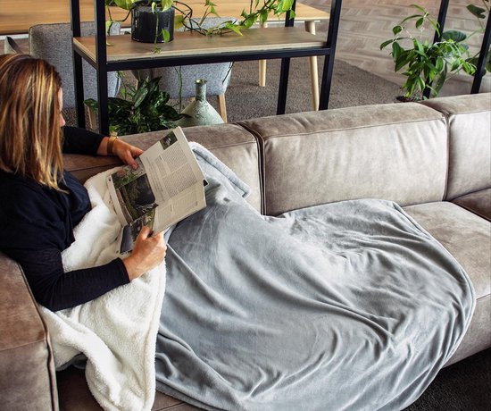 Tomado TEB1802G - Elektrische Heizdecke - Wickeldecke - superweiches Fleece - 180 x 130 cm
