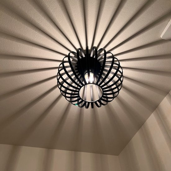 Nolt Deckenleuchte - Deckenleuchte E27 Lampe - Industrial - ⌀ 25cm - Schwarz