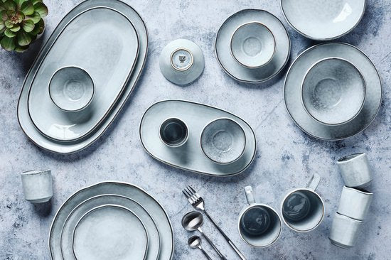 Service Les Essentiels CLOUD - 18 Stück - Sturmgrau