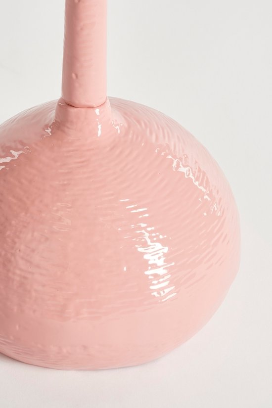 Mica Decorations Colin Beistelltisch - H68 x Ø24 cm - Recyceltes Aluminium - 100% FSC - Hellrosa