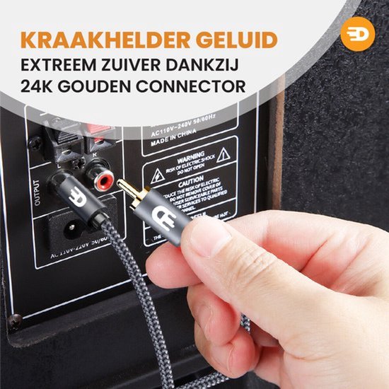 Drivv. Premium Tulip Stereo Audio Kabel - 2RCA auf 2RCA - Tulip Kabel - 1 Meter