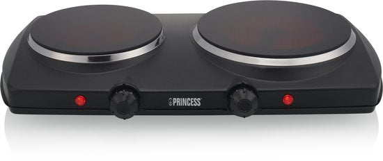 Princess 303021 Keramik-Kochfeld – Elektroherd – 2 Kochstellen – 16 & 19 cm – freistehend