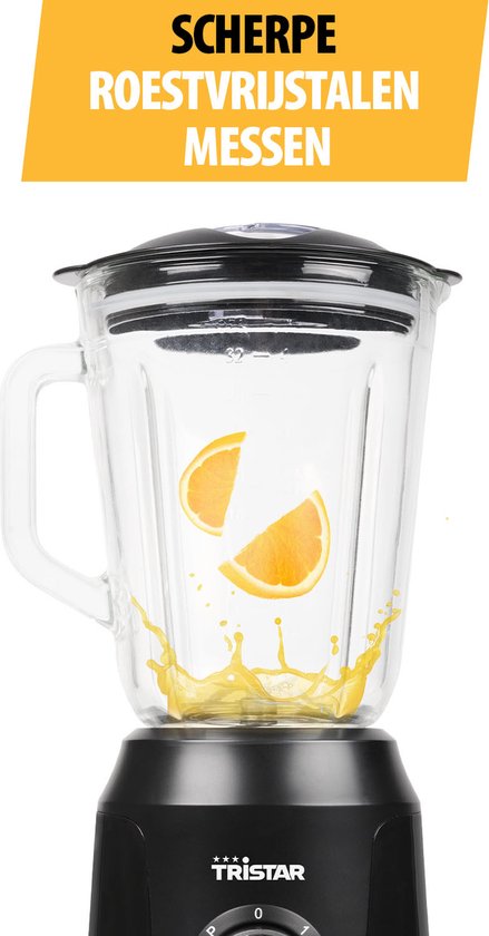 Tristar Mixer 350 W – BL-4482 – 1 l – Smoothie-Mixer und Eiszerkleinerer – Schwarz