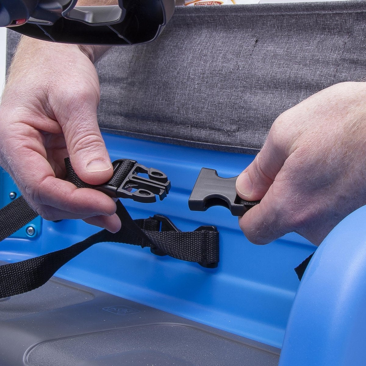 Step2 Lauflernwagen Side-By-Side Push Around SUV in Blau - Lauflernwagen für 2 Kinder - Verdeck für Schatten - Lauflernwagen mit Schiebebügel & Verdeck - Für Kinder ab 2 Jahren