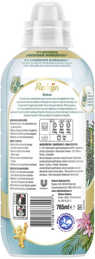 Robijn Weichspüler Coconut Sensation 38 Wäschen - 765 ml
