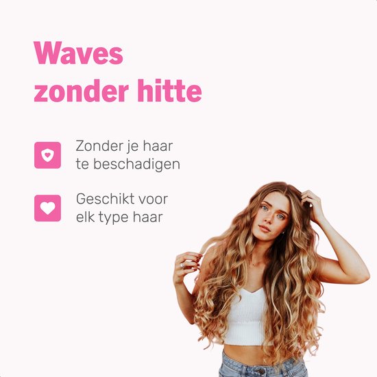 Soft & Silky - Heatless Curls - 18 Stück - 30cm - Lockenwickler - Lockenwickler - Locken ohne Hitze - Lockenwickler