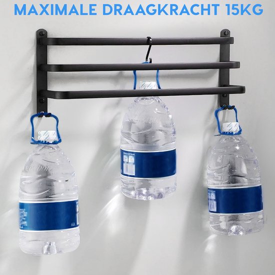 Happy Goods - Handtuchhalter - 3-armig - Badezimmer - Handtuchhalter - Schwarz - Duschregal - Handtuchhalter - Handtuchhalter Badezimmer