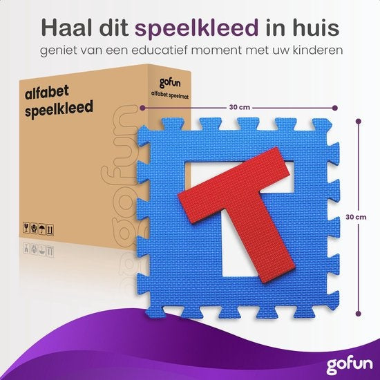 Gofun Playmat XL 180 x 180 cm Schaumstoff faltbar Baby Fliesen Multicolour Puzzle 86 Stück