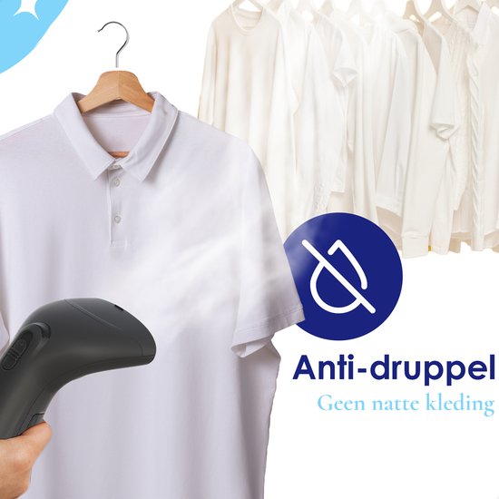 Samako SteamWave Kleidungsdämpfer - Leistungsstarker Handdampfer - Handdampfgerät - Dampfbügeleisen - Kompakt für unterwegs - Schwarz