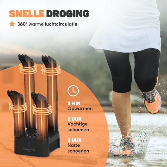 Vulpes Goods® Tech - Schuhtrockner & Schuherfrischer mit Timer - 4-in-1 - Handschuhtrockner - Trocknungsgerät - Trocknungsfunktion - Inkl. 10x Duftfresser - PRO MAX