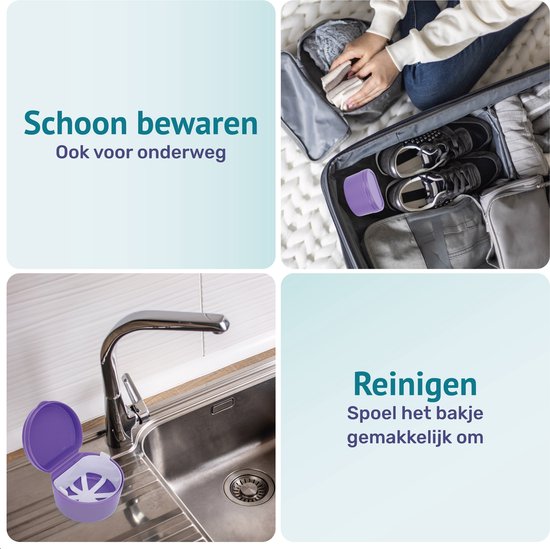 Prothesentablett - Bracket-Tray - Inkl. Tropfschale - Lila - Für - Zahnspange - Zahnersatz - Prothese - Bracket-Tray - Bracket-Box - Tablett