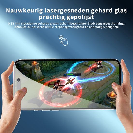 Podec 2er-Set Sichtschutz-Displayschutzfolie für iPhone 16 Pro / 17 Pro – Gehärtetes Schutzglas – Transparent und kratzfest – Displayschutz aus gehärtetem Glas
