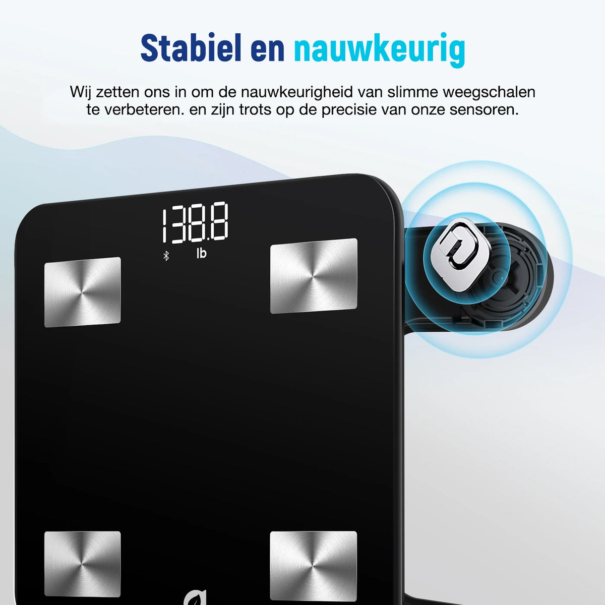 Arboleaf CS20N Intelligente Personenwaage – Bluetooth – 14 Körpermesswerte – BMI- und Muskelmasseanalyse – App – Schwarz