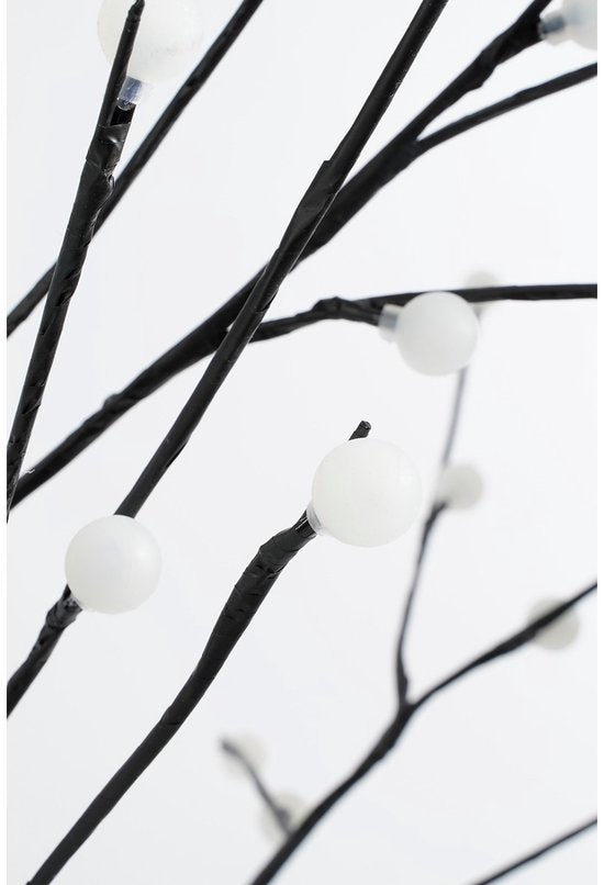 Luca Lighting Baum mit klassischer weißer LED-Beleuchtung – H 150 x Ø 80 cm – Metall – Schwarz
