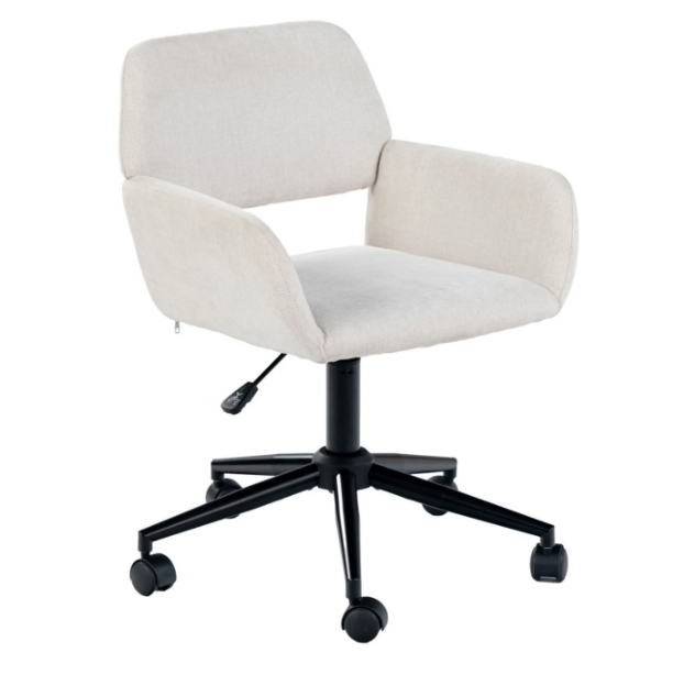Urban Meuble Kinderschreibtischstuhl aus Stoff – Beige – 57,5 x 58 x 84,5 cm – höhenverstellbar