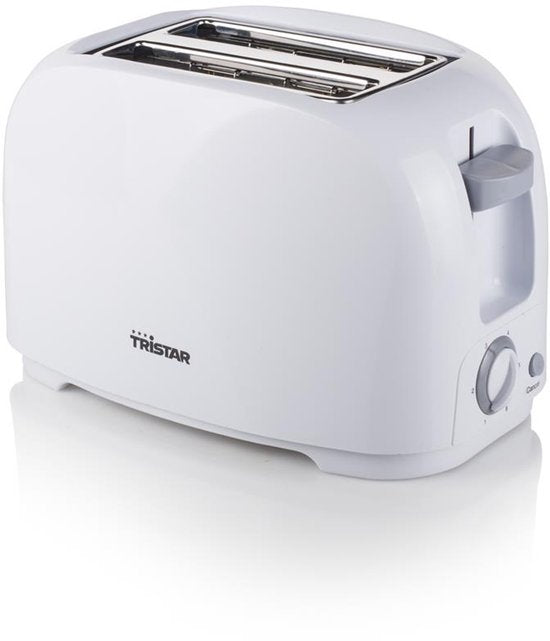 Tristar Toaster BR-1013 – 800 W – 6 Bräunungsstufen – 2 Toastschlitze für 2 Scheiben Brot – Weiß