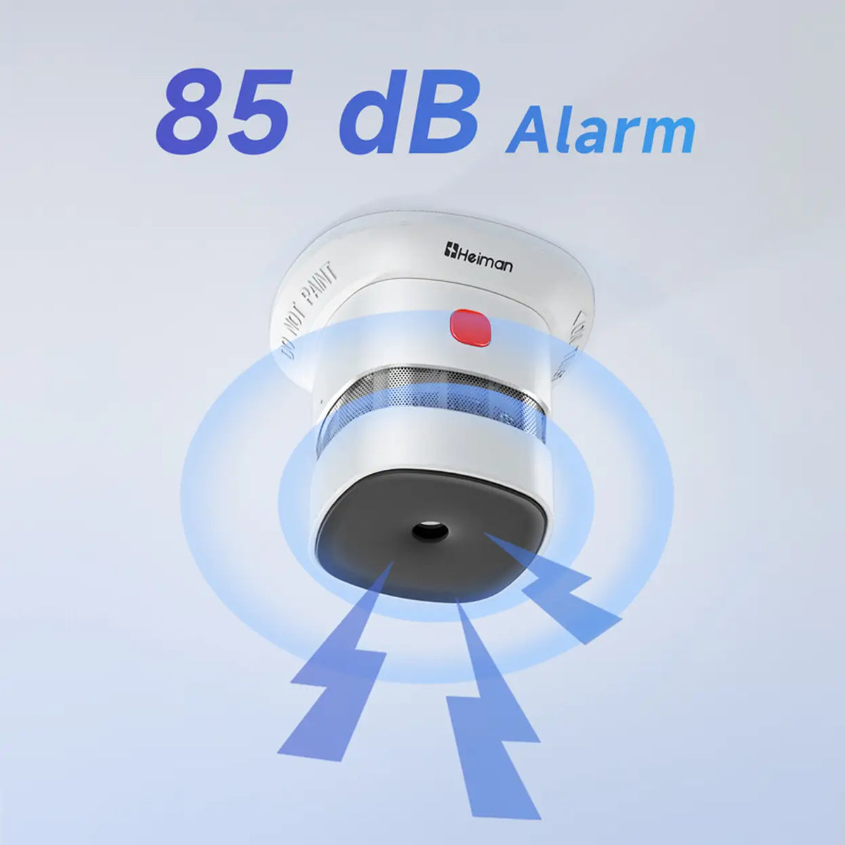 Heiman Mini-Rauchmelder, 3er-Set – 10 Jahre Batterielebensdauer – 85 dB Alarm