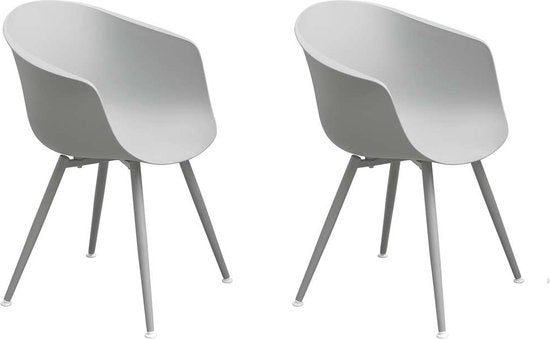 Feel Home - Luxuriöser Schalensitz für den Außenbereich - MOSS Grey - Set aus 2 Teilen