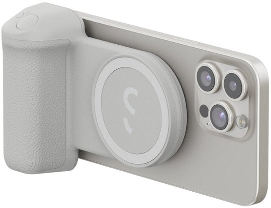 Shiftcam SnapGrip - Komfortabler Griff mit kabelloser Auslösetaste - Einfaches kabelloses Aufladen (5W) - Kompatibel mit MagSafe - Grau