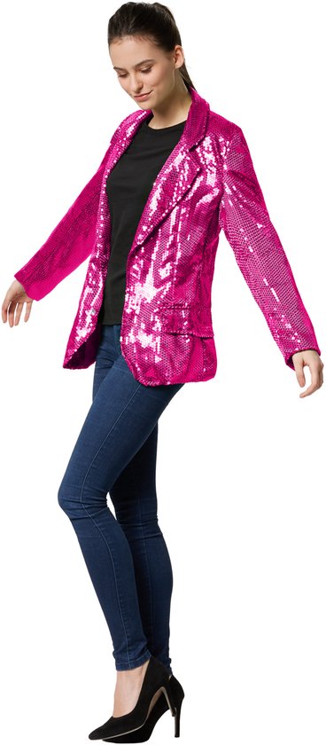 Dressforfun Faschingskostüm Paillettenmantel – Rosa – Damen – Größe XXL