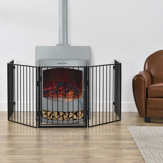 Metall-Ofengitter / Kaminzaun - 300 cm - Inkl.