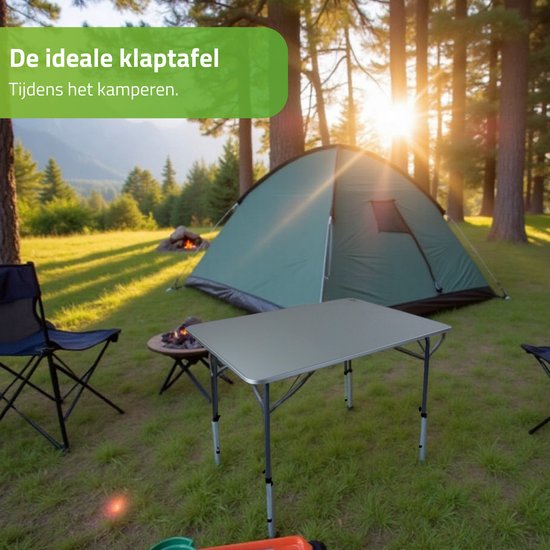 Bo-Camp - Campingtisch - Höhenverstellbar - 100x70 cm