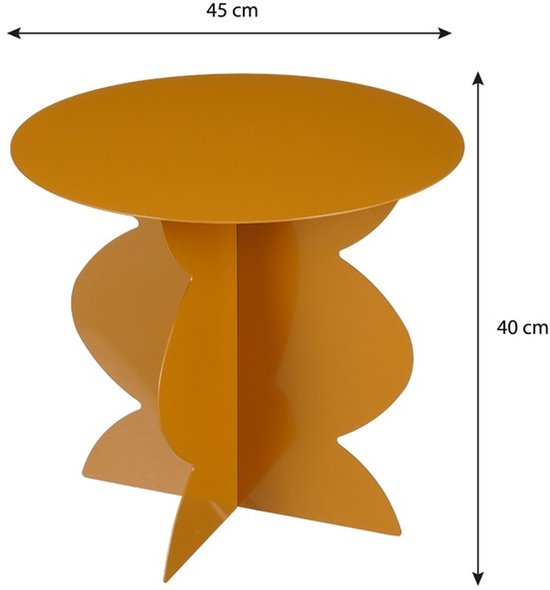 Mica Decorations Rafi Beistelltisch – H 40 x Ø 45 cm – Eisen – Braun