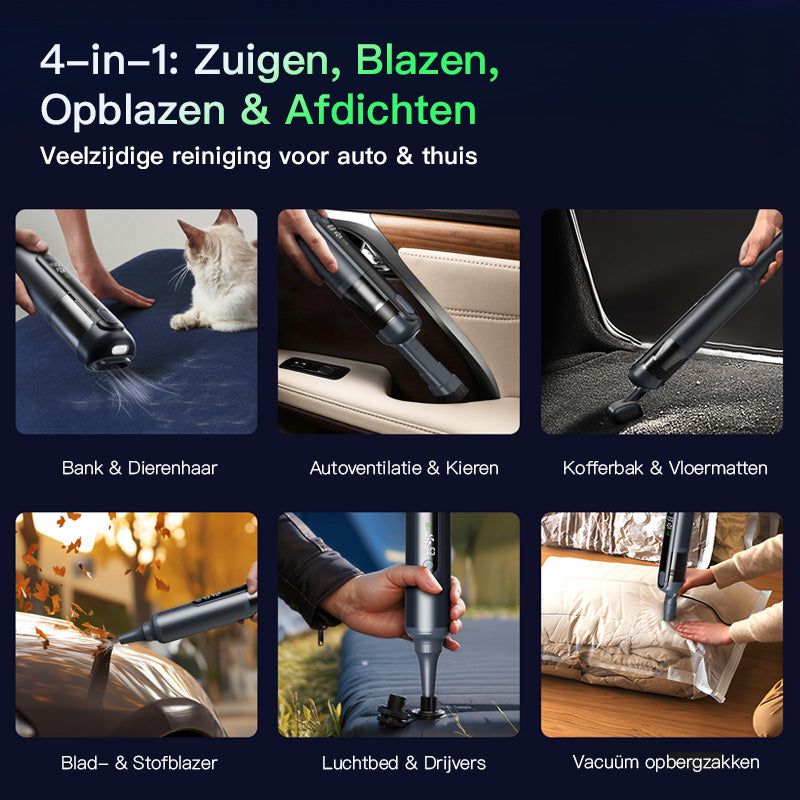 EasyWox Q808 kabelloser Autostaubsauger – 16.500 Pa – grau